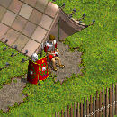 Legion&auml;r vor Zelt